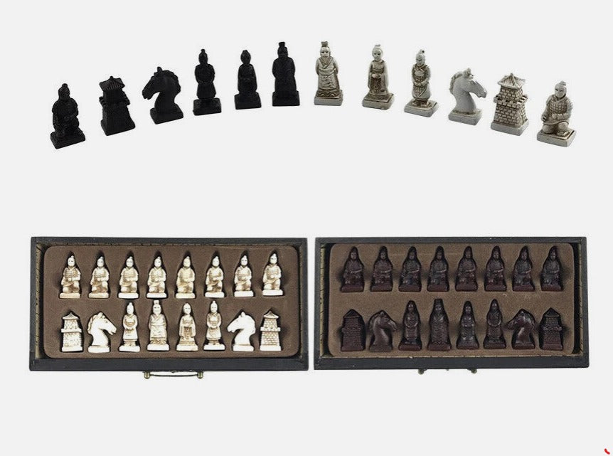 Yernea Wood Chess Chinese Terracotta Warriors
