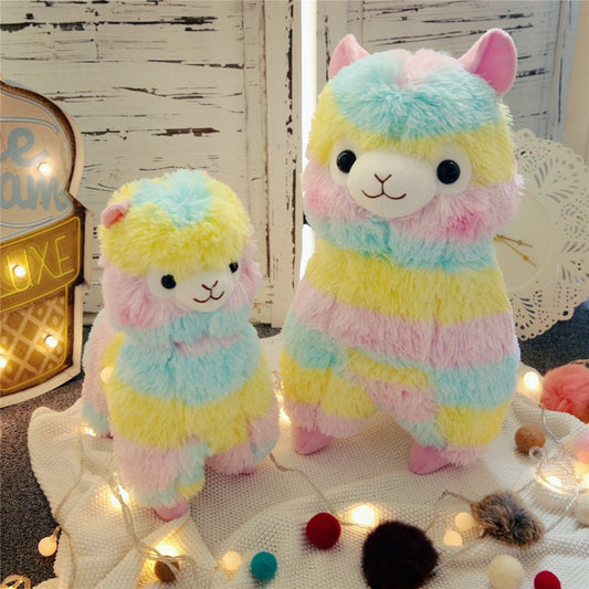 Rainbow Alpaca doll lamb plush toy
