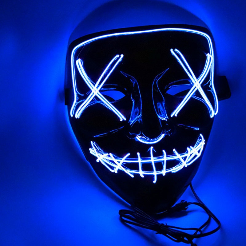 Disco Mask Headgear Novelty Light Halloween Party Club DJ EVA Mask Cosplay Costume Helmet Halloween Lamp Dance Decor