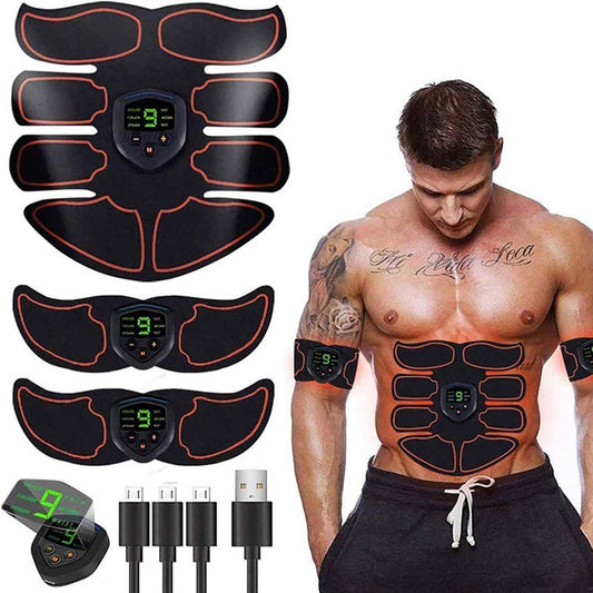 OEING Abs Trainer Muscle Stimulator Gym Belt Fitness with LCD Display
