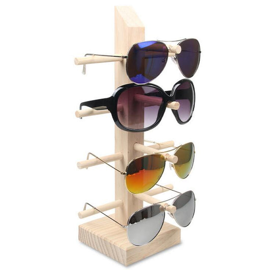 Rasalhaguer Sun Glasses Eyeglasses Wood Display Stand