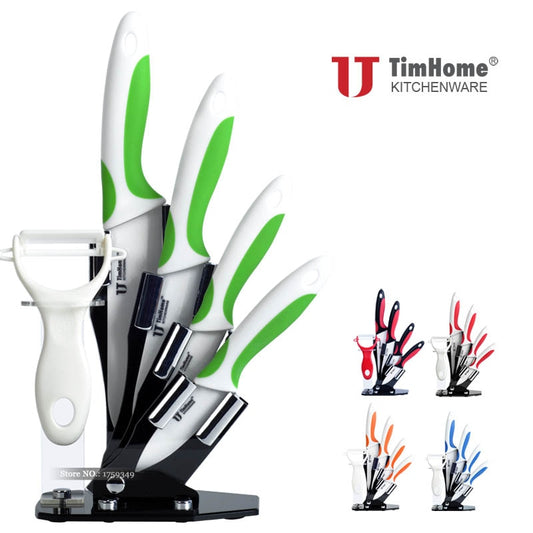 Timhome Ceramic Knife Sets with Stand