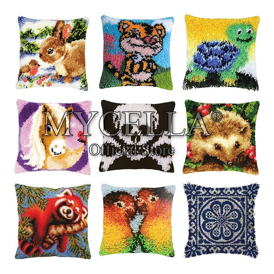 Animals Latch Hook Cushion Pillow Mat DIY Crafts