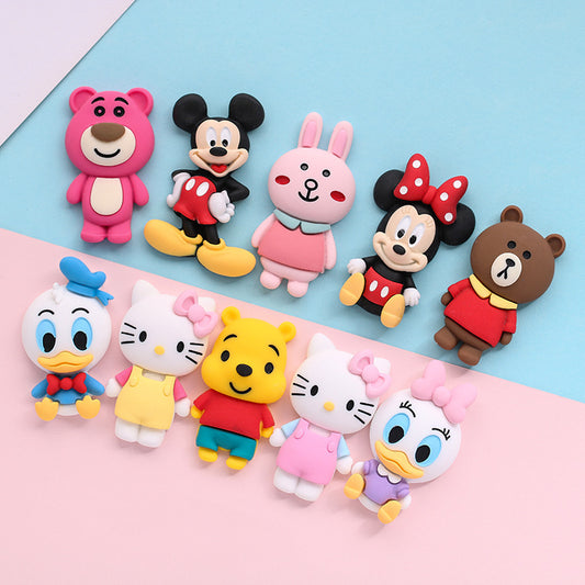 Cartoon doll bear mouse duck mobile phone case storage box water cup decoration