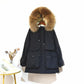 Fitaylor Jacket Natural Fox Fur White Duck Down Coat