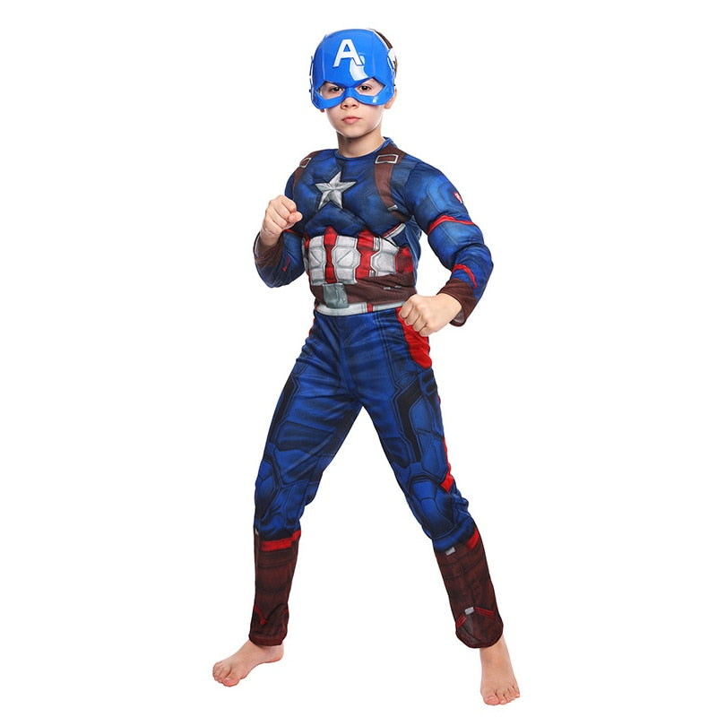 Marvel Superhero Spider Man Captain America Iron Man Thor Hulk Kids Halloween Party