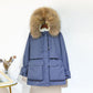Fitaylor Jacket Natural Fox Fur White Duck Down Coat