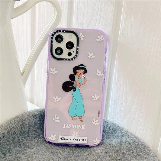 DISNEY Mickey Minnie Mouse Bronzing Shell Pattern Mobile Phone Case for iPhone 14 12 11 Pro Max Cases XR XS X 7 8 Plus Case Gift